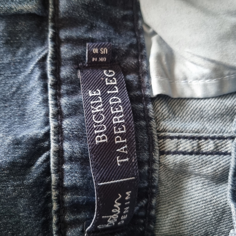 Boden paper bag/buckle waist ankle Grazer jeans sz 14 Bnwt - Picture 8 of 9